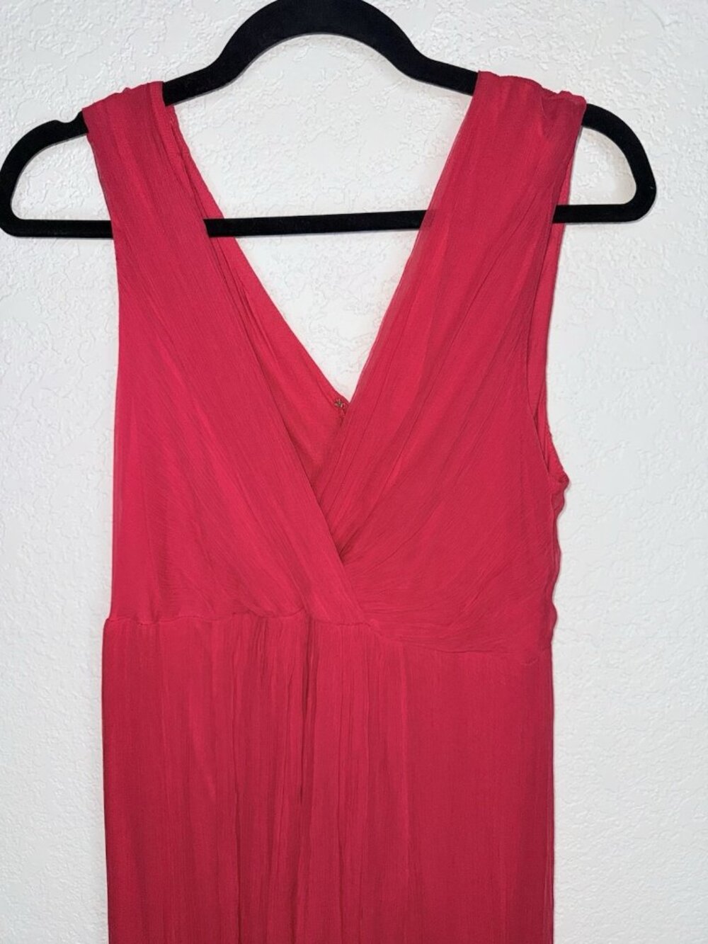 Soft Surroundings Charmonte High-Low Maxi Dress Red Chiffon Date Night 10P X - Picture 6 of 13